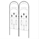 Outsunny Set of 2 Metal Trellis for Climbing Plants, Scrolls Design