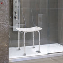 HOMCOM Shower Stool White