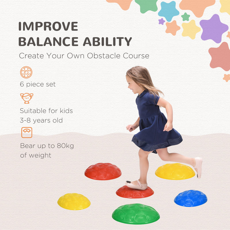 ZONEKIZ Balance River Stones w/ Non-Slip Mats for Ages 3-8 Years