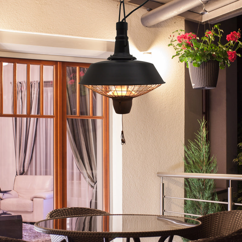 Outsunny Outdoor Electric Heater Halogen 2100W-Black