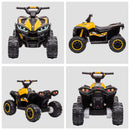HOMCOM Kids Electric Ride On Quad Bike 12v - Yellow