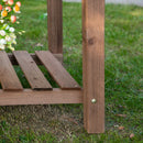 Outsunny Wooden Raised Garden Plant Stand Tall Flower Bed with Shelf 123 x 54 x 74cm