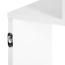 Particle Board 6-Tier Asymmetrical Shelving Unit White