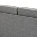 HOMCOM Double Seat Sofa Linen Upholstery Loveseat Couch w/ Armrests, Grey