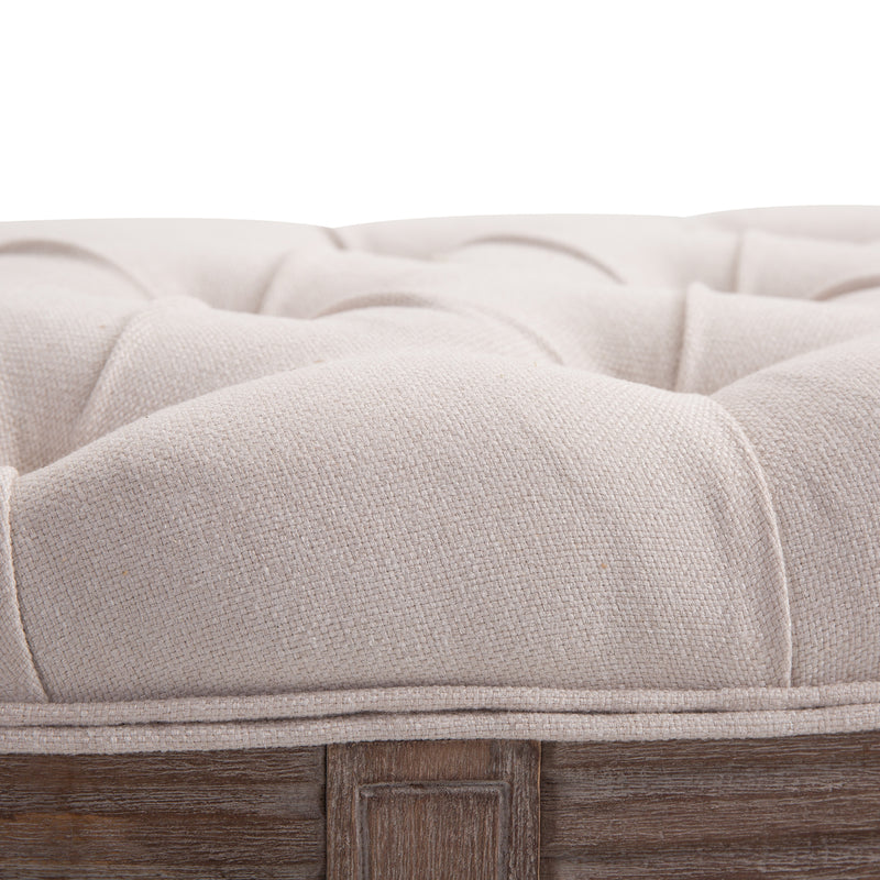 HOMCOM Half-Circle End Bench Footstool