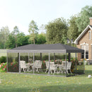 Outsunny 3 x 6 m Garden Outdoor Metal Gazebo Grey