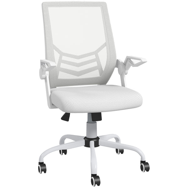 Vinsetto Mesh Swivel Office Chair Task Computer Chair w/ Lumbar Support, White