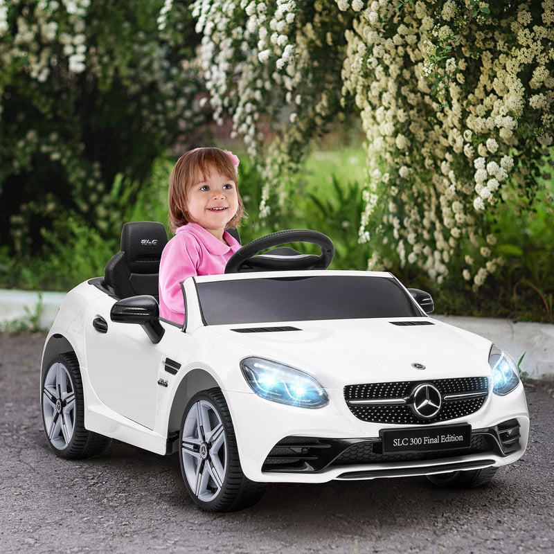 Aiya Play Kids Electric Ride On Car Mercedes Benz SLC 300 12v - White