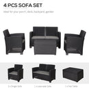 Resin Rattan Sofa Set