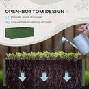 Outsunny Galvanised Steel Outdoor Raised Bed w/ Reinforced Rods, Green