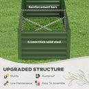 Outsunny Galvanised Steel Outdoor Raised Bed w/ Reinforced Rods, Green