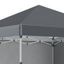 Outsunny 3x3 (M) Pop Up Gazebo Party Tent w/ 2 Sidewalls, Weight Bags Dark Grey