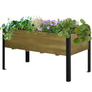 Outsunny Raised Garden Bed Elevated Wood Planter Box