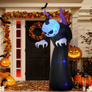 Halloween Inflatable Ghost with scary 7ft Horns LED display