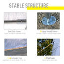 Outsunny Gazebo Marquee Party Tent Wedding Canopy Steel Frame Water Resistant size 6x4 m-White