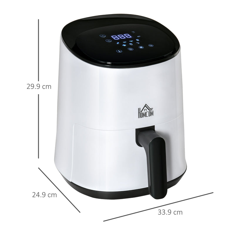 HOMCOM Digital Air Fryer 2.5L White 1300W