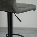 HOMCOM Adjustable Barstools Set Of 2, Swivel Counter Bar Chairs, Bar Stools With Footrest, PU Leather, Gas Lift, Grey