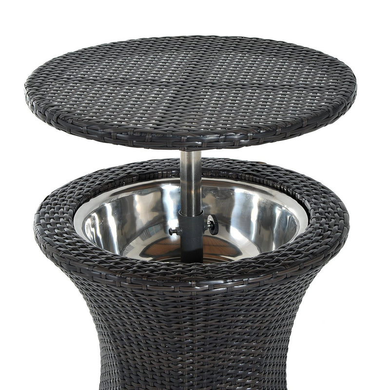 Rattan table ice bucket deals