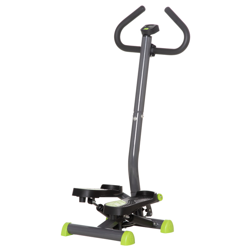 HOMCOM Twister Stepper Height Adjustable Step Machine w/ LCD Screen, Grey