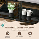 Outsunny 4 Piece Garden Furniture Set w/ Breathable Mesh Pocket, Light Grey