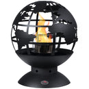 HOMCOM Globe Shape Tabletop Bioethanol Fireplace 0.4L Tank- Black