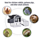 PawHut Wooden Chicken Coop Grey