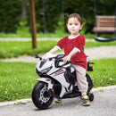HOMCOM Kids Electric Ride On Motorcycle Bike 6v - White