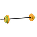 HOMCOM 20kg Weights Barbell Set With Non-slip Handle For Strength Training