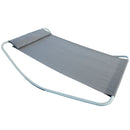 Outsunny Single Texteline Outdoor Hammock Bed Patio Sun LoungerRocker Grey