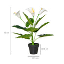 HOMCOM Calla Lily Flower - Artificial Plants