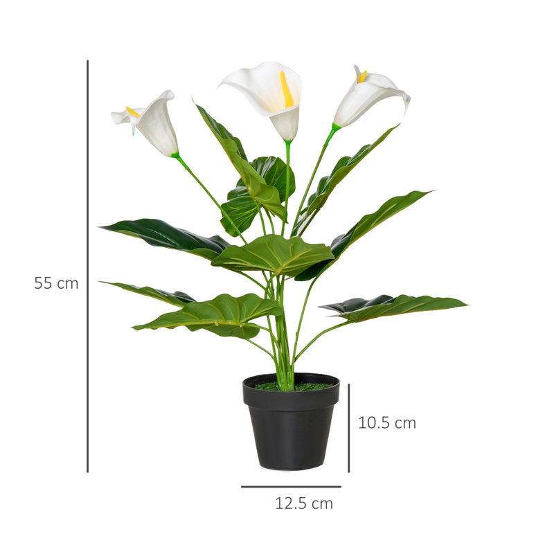 HOMCOM Calla Lily Flower - Artificial Plants