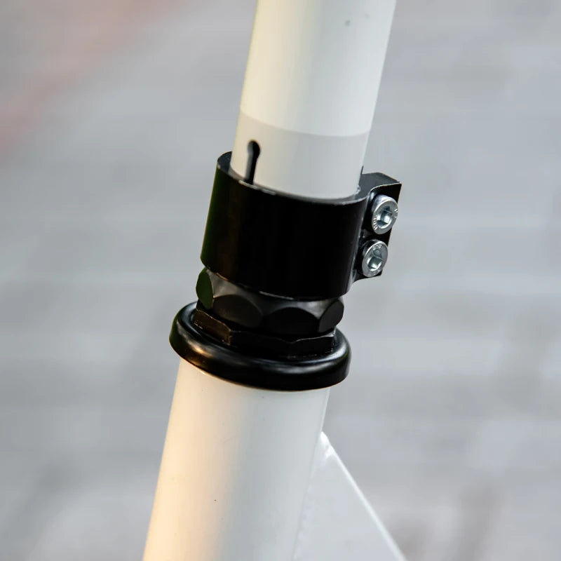 HOMCOM Folding Kick Scooter with Brakes - White
