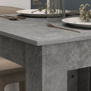 HOMCOM Square Dining Table with Faux Cement Effect for Living Room, Dining Room