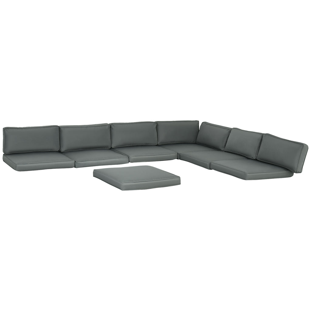 Outsunny 7pc outdoor sofa clearance sectional replacement cushion covers