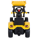 HOMCOM Ride On Excavator with Front Loader Digger - Yellow
