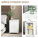 HOMCOM Filing Cabinet with Metal Door 55x38x38cm White