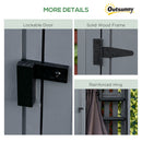 Outsunny  Fir Garden Storage Shed With Shelves Log Rack, For Garden Tools