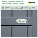 Outsunny  Fir Garden Storage Shed With Shelves Log Rack, For Garden Tools