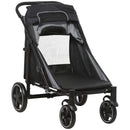 PawHut Foldable Dog Carriage w/ Universal Wheels, Shock Absorber - Black