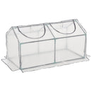 Outsunny Mini Greenhouse With 2 Windows, Plant Flower Herbs Growing, PE, 120 x 61 x 61cm