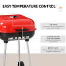 Outsunny Charcoal Trolley BBQ Garden Outdoor Barbecue