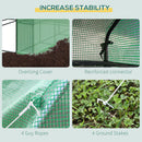 Outsunny Poly Tunnel Walk-in Greenhouse Cover Shelves Garden Plant House 8ft x 6ft x 7ft