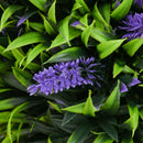 HOMCOM Set Of 2 Potted Artificial Plants Ball Tree With Lavender Flowers, 70cm