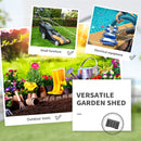 Outsunny 5ft x 4.3ft Outdoor Metal Storage Shed with Sliding Door Sloped Roof