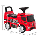 HOMCOM Kids Ride On Car Mercedes Benz Truck - Red