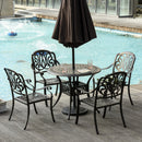 Outsunny 5 Piece Black cast aluminium  Patio Dining Set