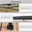 Outsunny 4x3(m) Metal Pergola Gazebo Patio Sunshelter Retractable Canopy Khaki