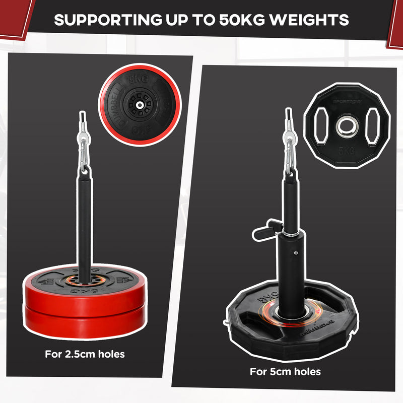 SPORTNOW Cable Pulley System, Lat Pull Down System With DIY Loading Weight Pin