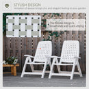 Outsunny Folding Chairs Set - White