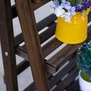 Outsunny 4-Tier Wooden Plant Shelf Foldable Flower Pots Holder Stand